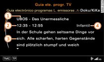 Informações sobre programas EPG